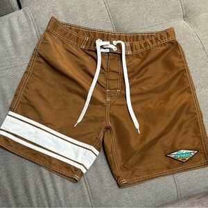 Hobie Brown and White Board Shorts 29 waist